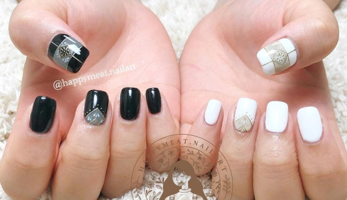 秋冬美甲_秋冬指甲_顯白秋冬美甲.